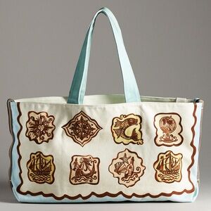 NWOT Anthropologie ALEMAIS Relic Printed Tote Bag